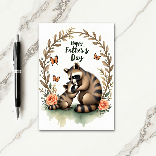 Striped Dads Embrace Day Card