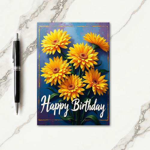 Striped Daisy Bloom Card