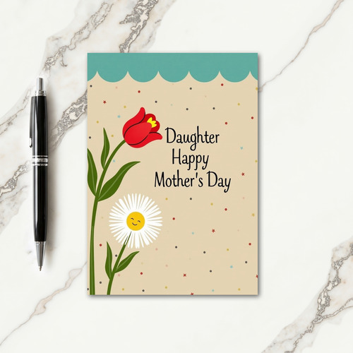 Striped Daughter Mothers Day Card