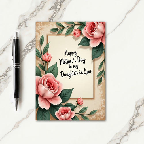 Striped Daughterinlaw Day Card