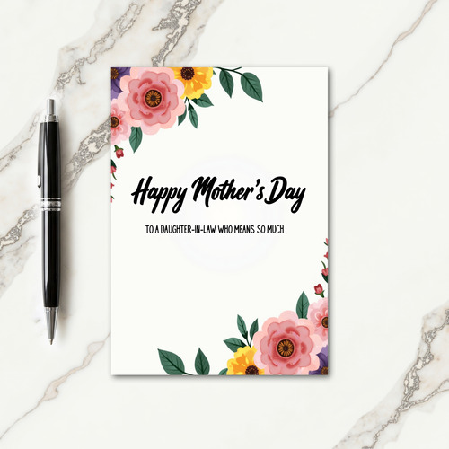 Striped Daughterinlaw Wishes Card