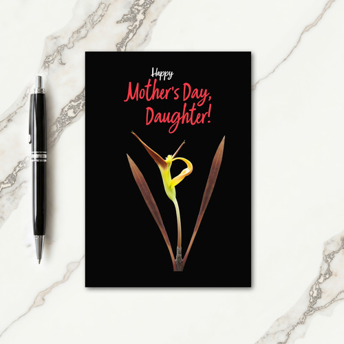 Striped Daughters Day Wishes Card