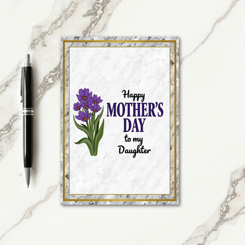 Striped Daughters Mothers Day Card