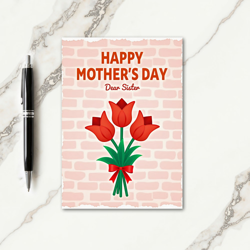 Striped Dear Sister Card