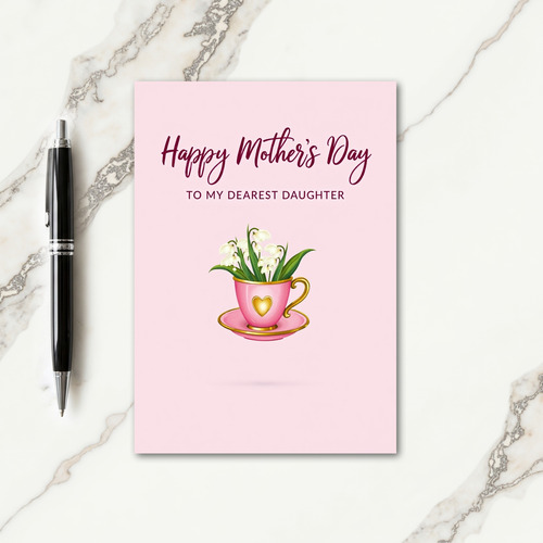 Striped Dearest Daughter Day Card