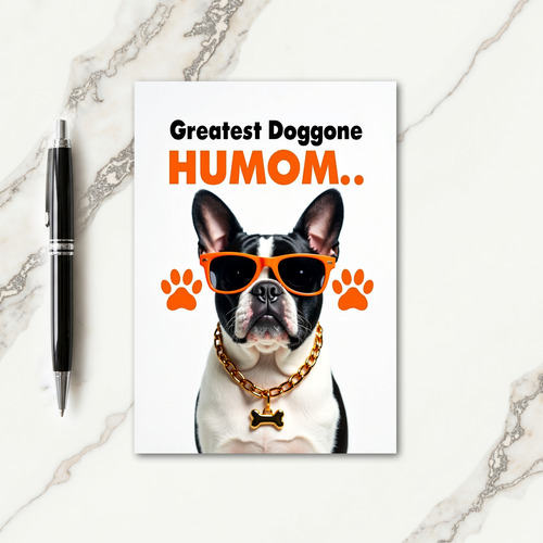 Striped Dog Portrait Card