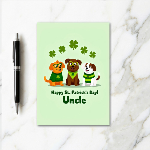 Striped Dogs Patrick Card