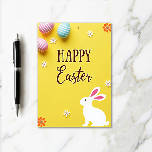 Striped Easter Decoration Card