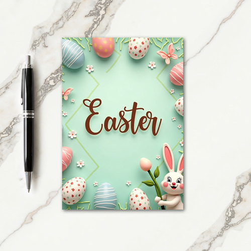 Striped Easter Egg Design Card