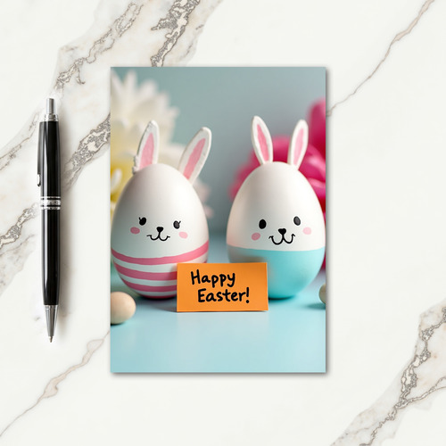 Striped Easter Egg Friend Card