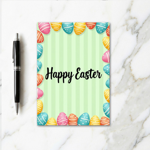 Striped Easter Egg Pattern Card