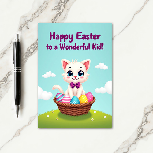 Striped Easter Eggs Spring Card