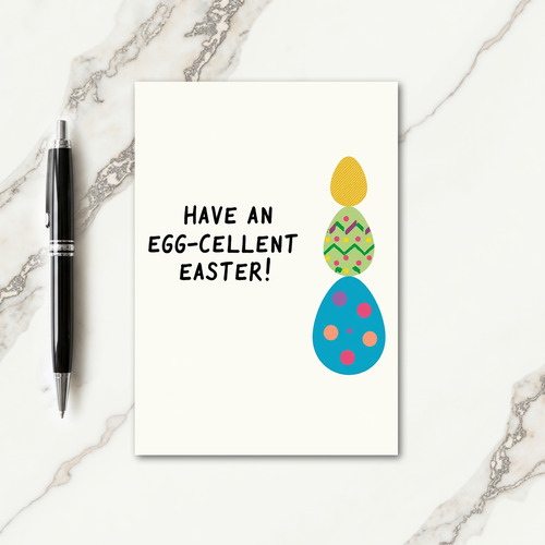Striped Easter Oval Pattern Card