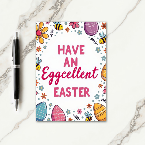 Striped Easter Ovoids Card