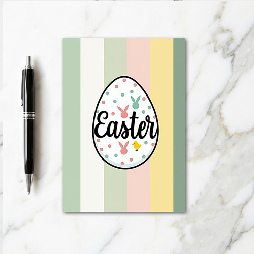 Striped Easter Pattern Card