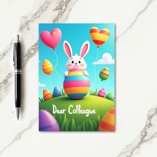 Striped Egg Happy Spring Card