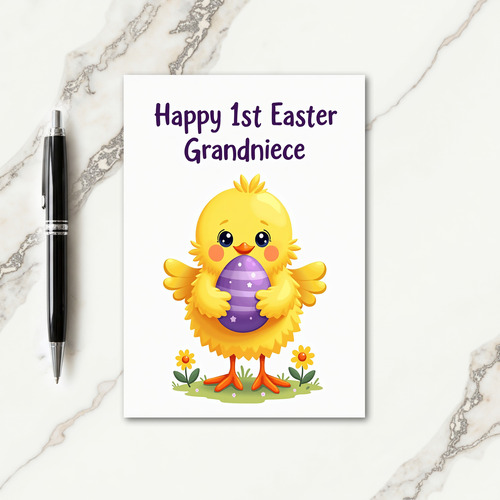 Striped Egg Joyful Bird Card