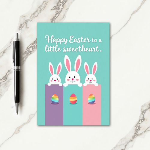 Striped Egg Spring Critter Card