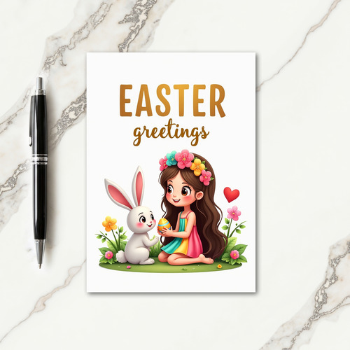 Striped Egg Springtime Card