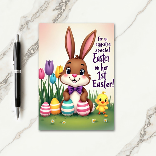 Striped Eggs Springtime Card