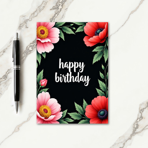 Striped Elegant Bloom Card