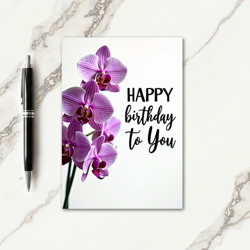 Striped Elegant Floral Card
