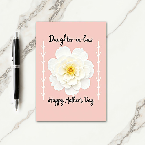 Striped Elegant Flower Card