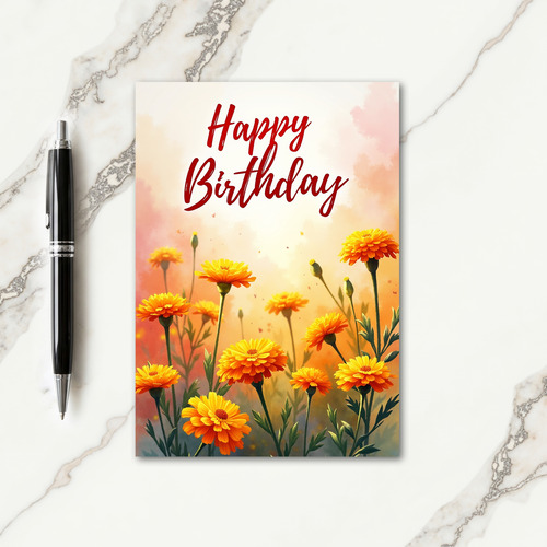 Striped Elegant Script Card