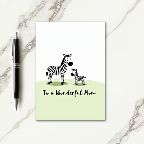 Striped Equine Moms Day Card