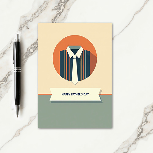 Striped Fathers Day Garment Card