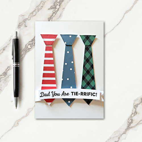 Striped Fathers Day Necktie Card