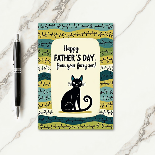 Striped Fathers Day Pet Love Card