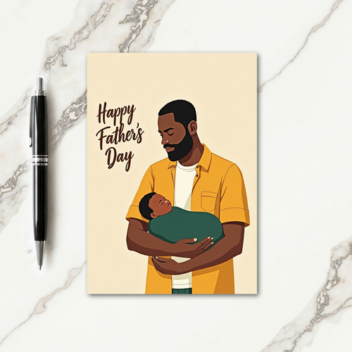 Striped Fathers Love Card