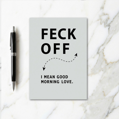 Striped Feck Off Love Card