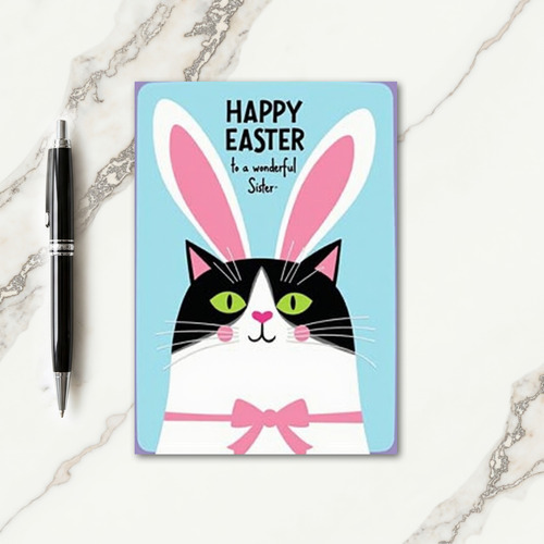 Striped Feline Celebration Card