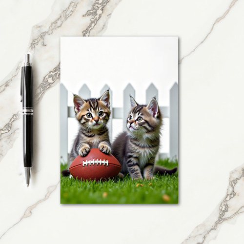 Striped Feline Fathers Day Card