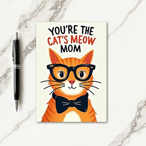 Striped Feline Mom Card