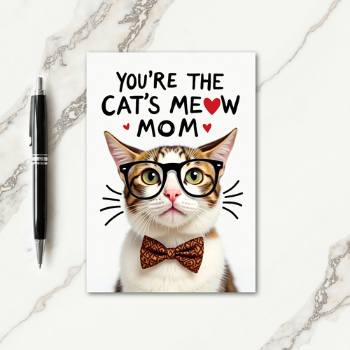 Striped Feline Portrait Card