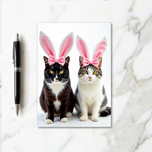 Striped Felines Celebration Card