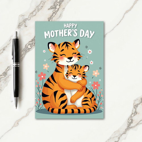Striped Felines Mothers Day Card