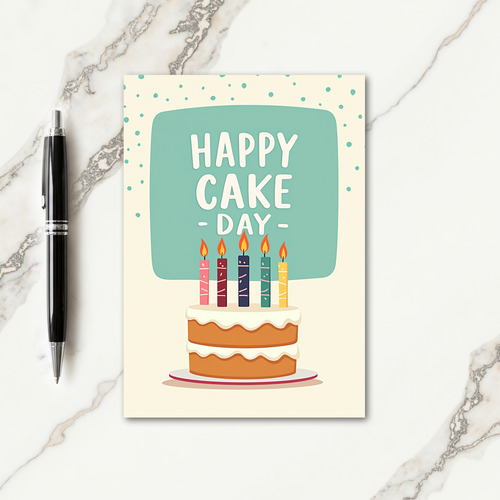 Striped Festive Cake Card