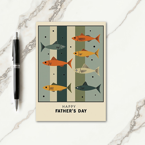 Striped Fish Fathers Day Card