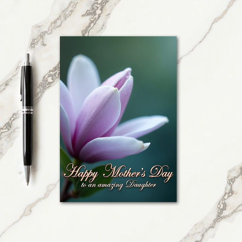 Striped Floral Amazing Daughter Card