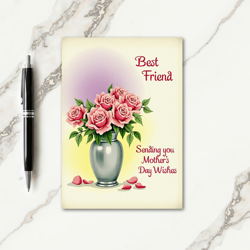 Striped Floral Arrangement Card