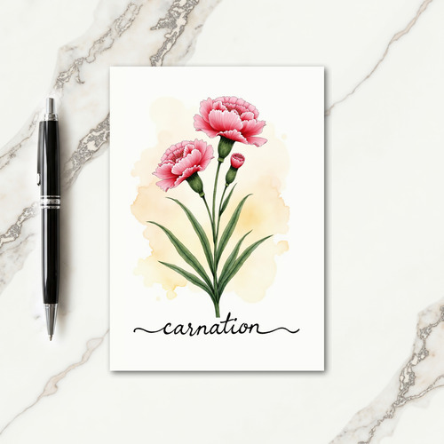 Striped Floral Art Card