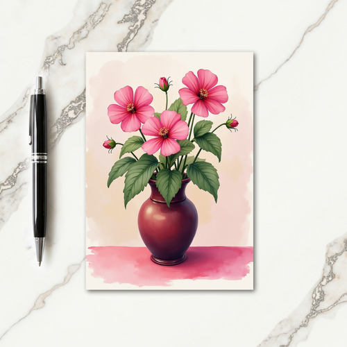 Striped Floral Beauty Card