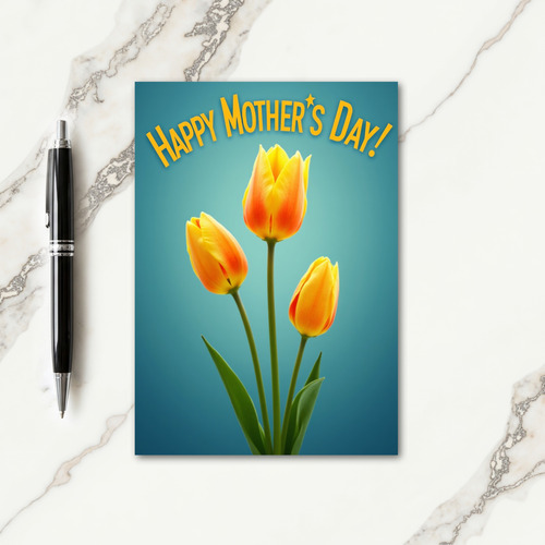 Striped Floral Blooms Card