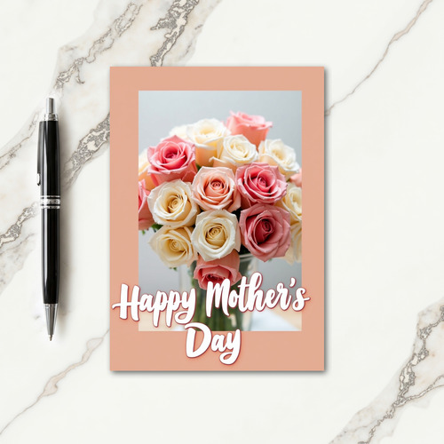 Striped Floral Bouquet Day Card