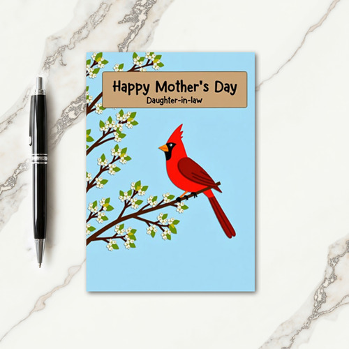 Striped Floral Branch Card