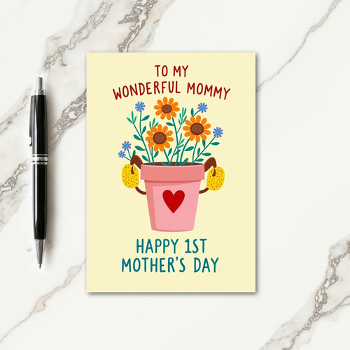 Striped Floral Celebration Card
